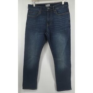 Lazer Slim Fit Jeans Cotton Stretch Blend Dark Wash Tag 32/30 Meas 33/30 NWOT